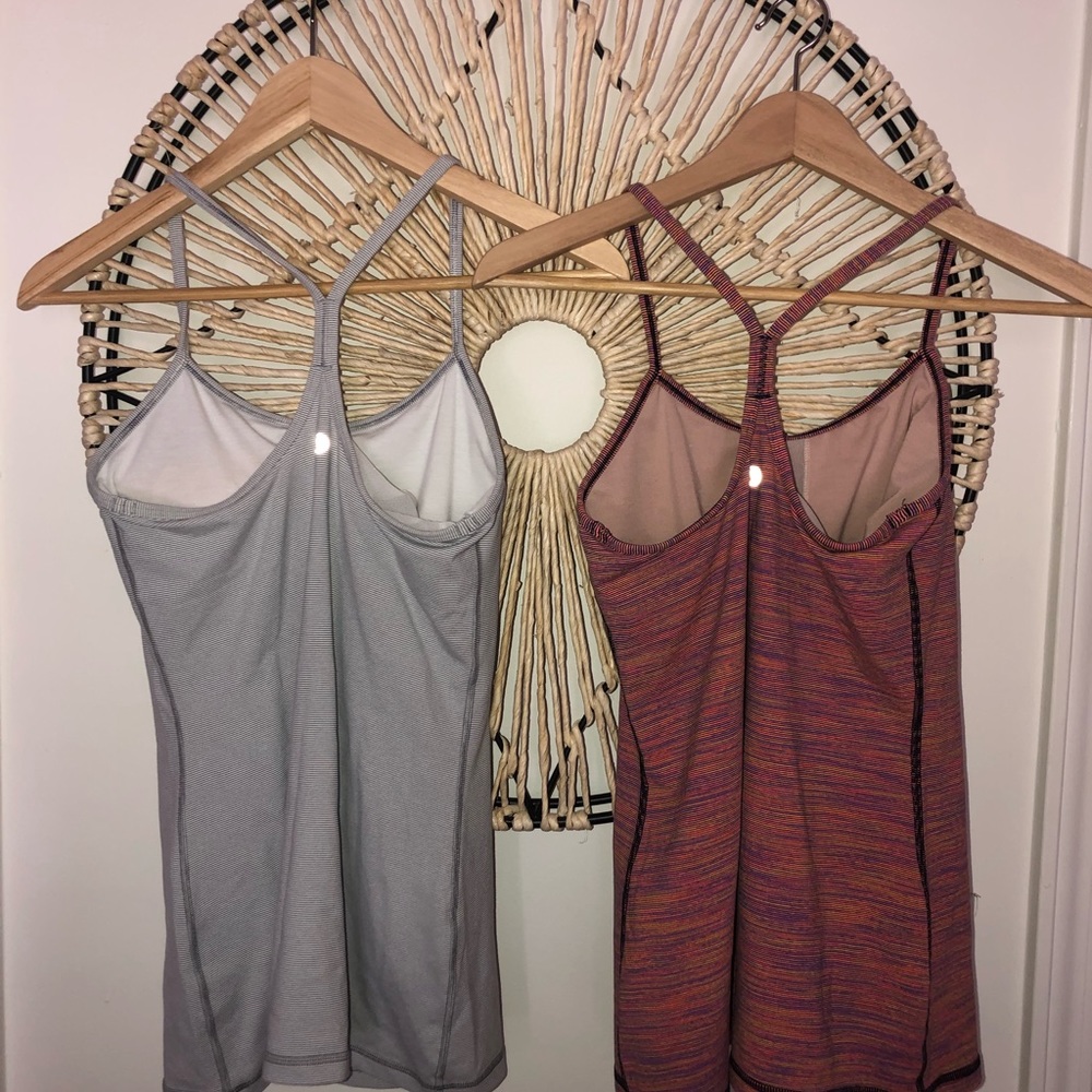 (2) lululemon power flow tanks